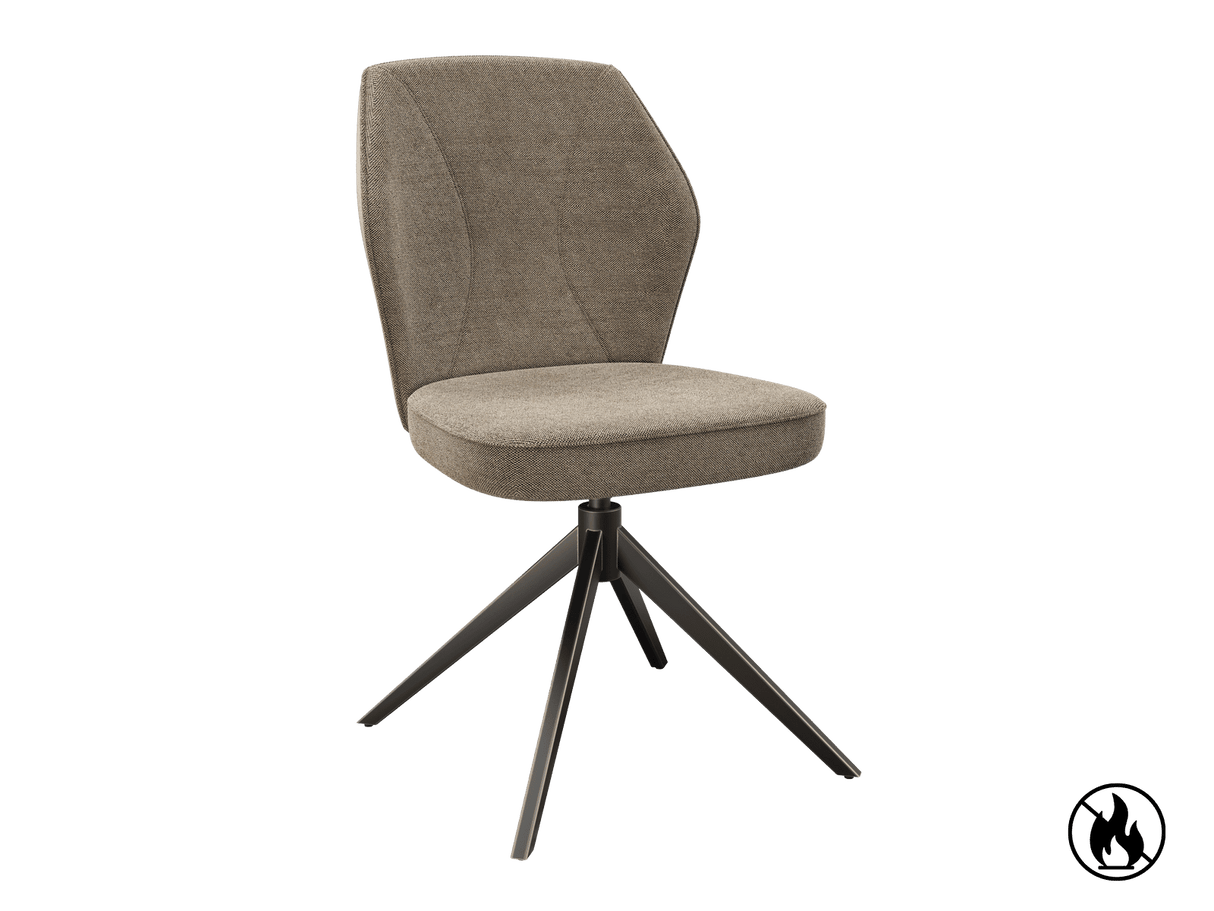 Swivel chair taupe, upholstered chair taupe