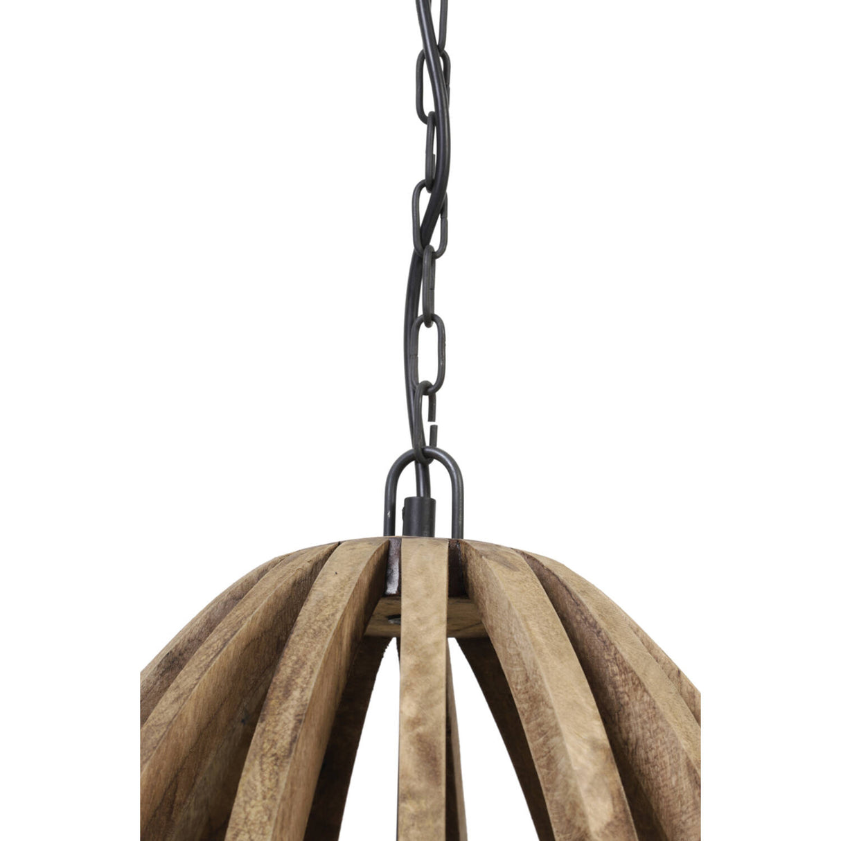 Hängeleuchte Holz, Hängelampe Holz-Metall, Ø 47 cm