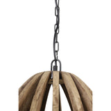 Hängeleuchte Holz, Hängelampe Holz-Metall, Ø 47 cm