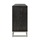 Sideboard schwarz, Anrichte verchromt schwarz, Sideboard schwarz,  Breite 225 cm
