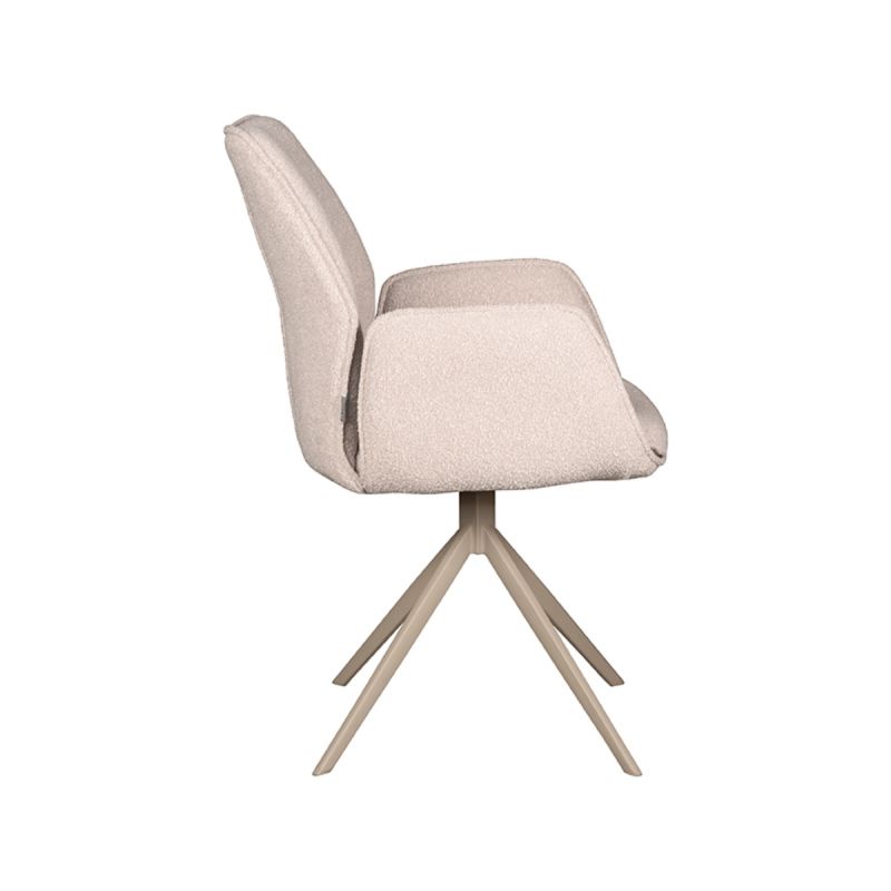 Stuhl creme-weiß drehbar, drehbarer Esszimmerstuhl taupe drehbar
