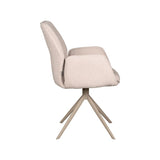 Stuhl creme-weiß drehbar, drehbarer Esszimmerstuhl taupe drehbar