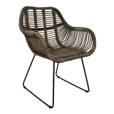 Stuhl Rattan, Stuhl grau Rattan