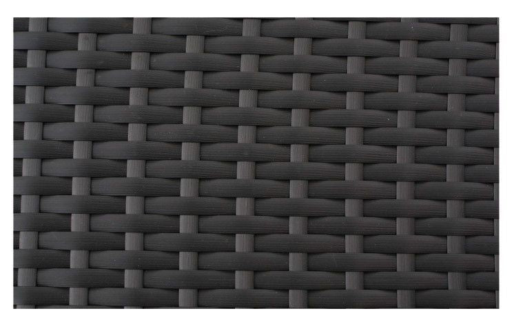 Garten Bartisch schwarz mit 6 Barstühlen,  Set Gartentisch schwarz, Gartenmöbel Bartisch Rattan-Kunststoff