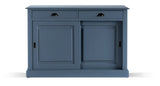 Schrank anthrazit aus Massivholz, Allzweckschrank anthrazit. Breite 120 cm