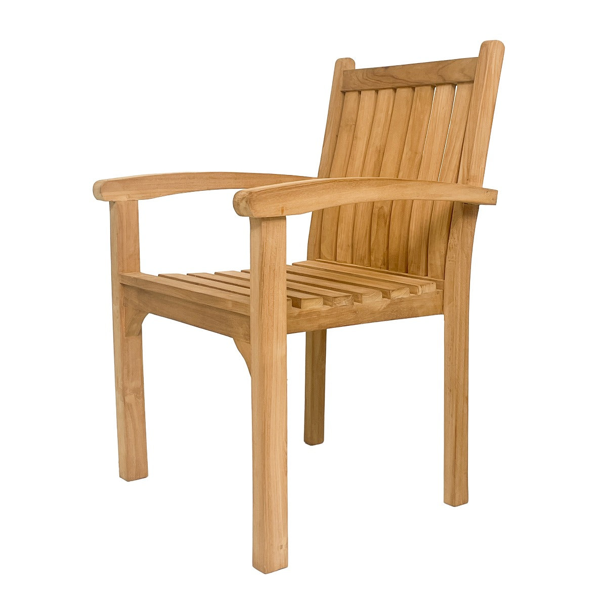 Gartenstuhl Teak Naturholz, Stuhl Massivholz