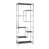 Regal schwarz, Bücherregal verchromt schwarz, verchromtes Regal,  Breite 80 cm
