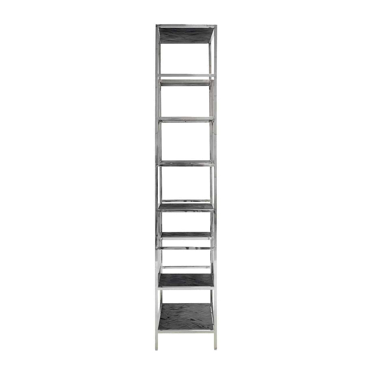 Regal schwarz, Bücherregal verchromt schwarz, verchromtes Regal,  Breite 80 cm
