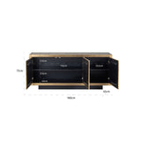 Sideboard Gold, Anrichte Gold antik, Breite 180 cm