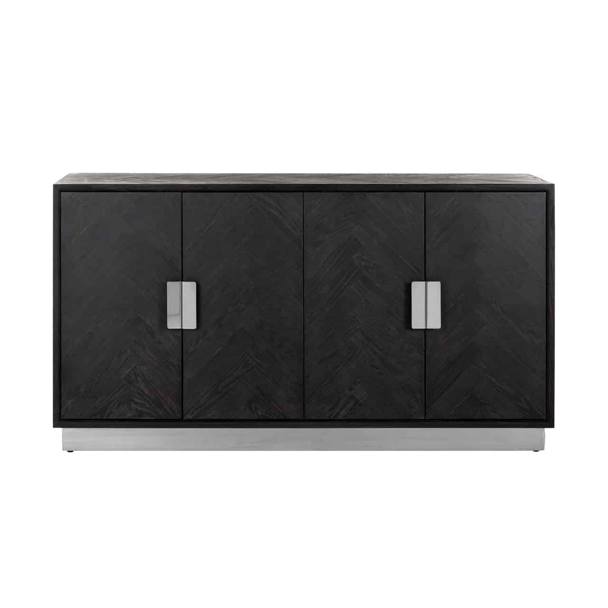 Sideboard braun-schwarz, Anrichte verchromt schwarz,  Breite 160 cm