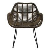 Stuhl Rattan, Stuhl grau Rattan