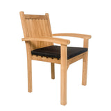 Gartenstuhl stapelbar, Gartenstuhl Teak-Holz,  Breite 61 cm