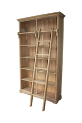 Bücherschrank Teakholz, Regal Holz braun, Breite 136 cm