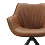 Armlehnenstuhl cognac ,Echtleder, Esszimmerstuhl Echtleder cognac, Stuhl Leder cognac
