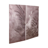 Wandpanel Bronze, Wandbild 2er Set, Maße 100x90 cm