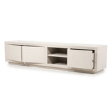 Fernsehschrank taupe&nbsp;Eiche furniert, TV Schrank taupe&nbsp; Eiche furniert, Lowboard taupe&nbsp; Eiche furniert, Breite 200 cm