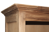 Bücherschrank Teakholz, Regal Holz braun, Breite 136 cm