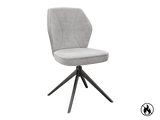 Chair grey swivelling, chair upholstered light grey