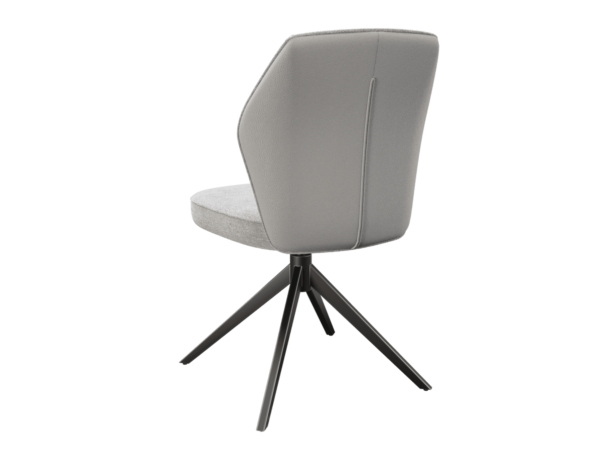 Chair grey swivelling, chair upholstered light grey