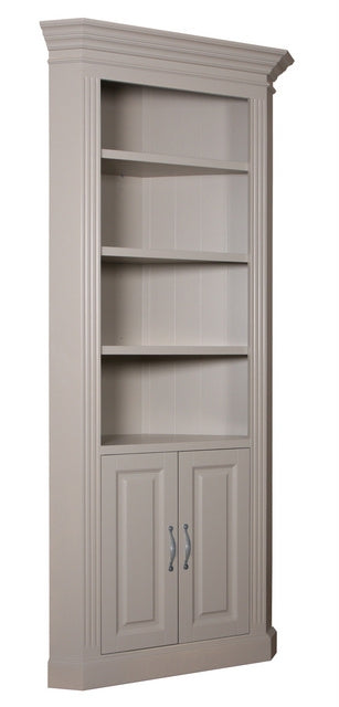 Eckschrank grau Landhaus, Schrank grau Landhaus, Bücherschrank grau