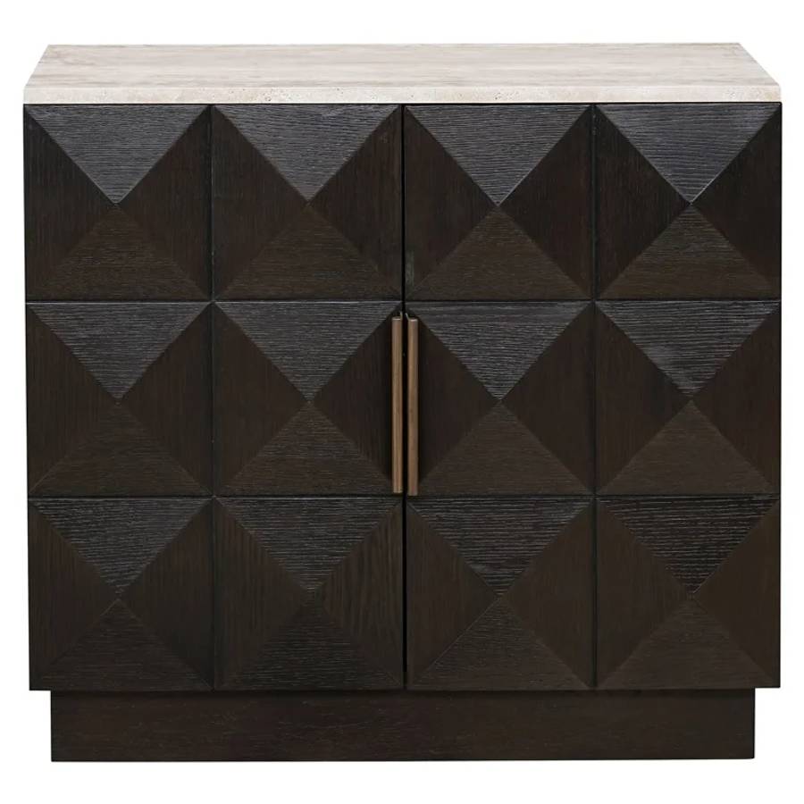 Sideboard braun, Anrichte braun Eiche furniert, Breite 85 cm