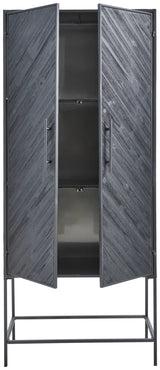 Schrank schwarz, Metall Schrank schwarz, Breite 80 cm
