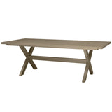 Gartentisch grün-grau Aluminium, Gartenesstisch Aluminium, Länge 220 cm