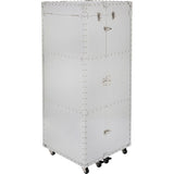 Barschrank Silber, Barschrank auf Rädern, Breite 64-130 cm