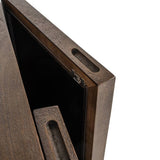 Sideboard braun Spiegelglas, Anrichte braun Spiegel, Breite 80 cm