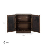 Sideboard braun Spiegelglas, Anrichte braun Spiegel, Breite 80 cm