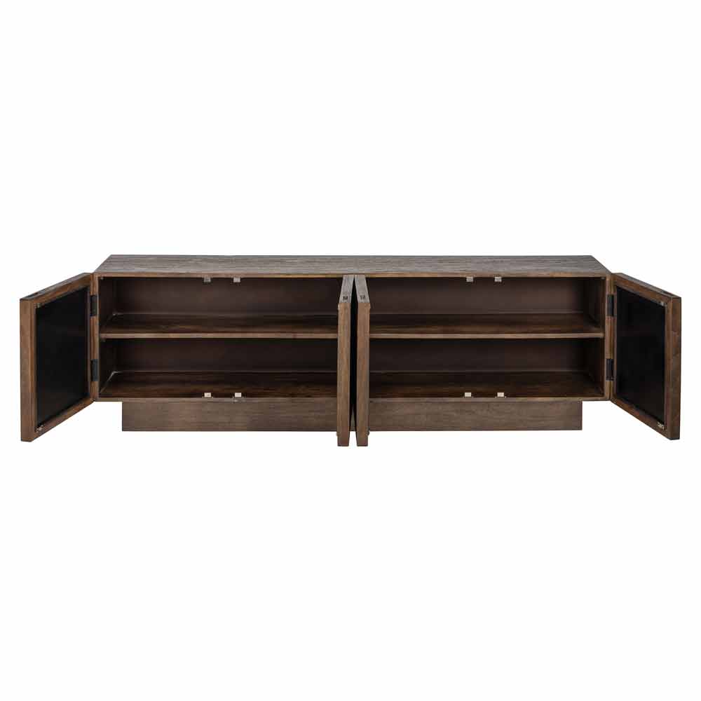 TV Schrank braun Spiegelglas, Fernsehschrank braun Spiegel, Breite 180 cm