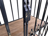 Metallregal schwarz, Regal antik-Optik schwarz, Breite 91 cm