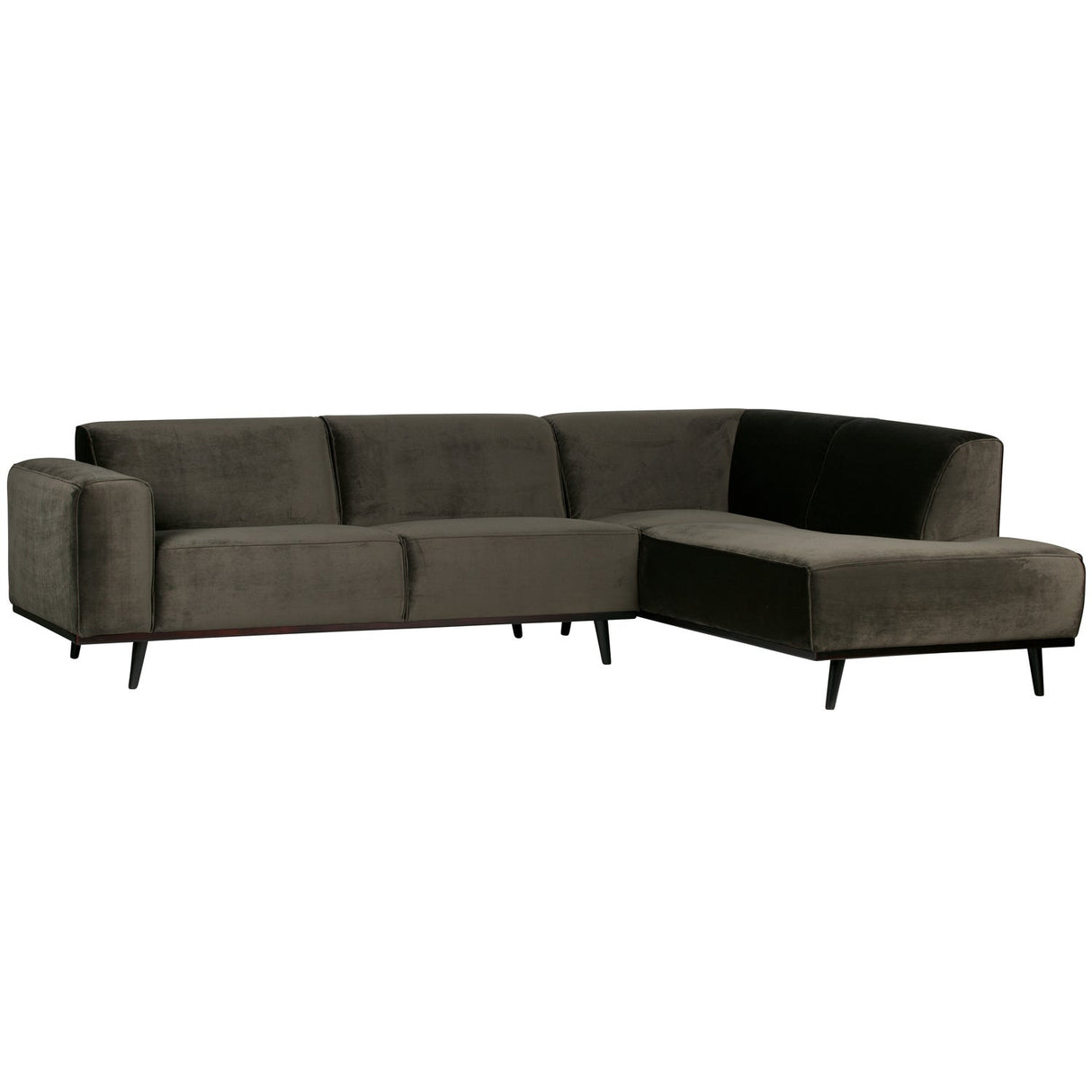 Ecksofa grün, Sofa grün Ottomane rechts, Eckcouch grün, Breite 274 cm