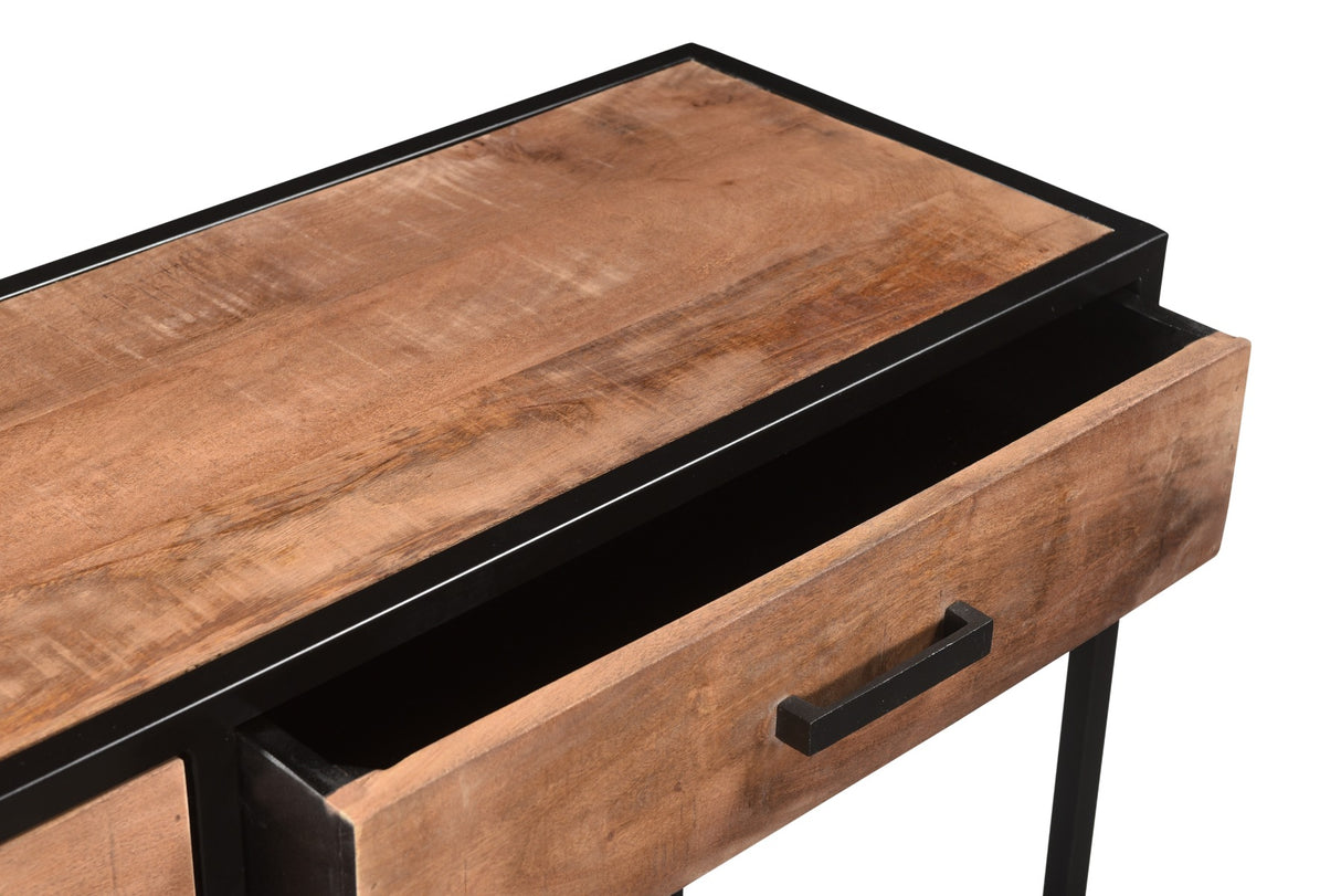 Konsole Industriedesign, Wandtisch Metall-Gestell, Konsole Industrie, Breite 120  cm
