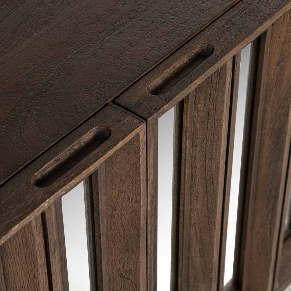 TV Schrank braun Spiegelglas, Fernsehschrank braun Spiegel, Breite 180 cm