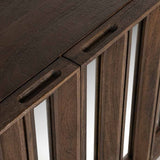 TV Schrank braun Spiegelglas, Fernsehschrank braun Spiegel, Breite 180 cm