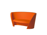 Gartenbank orange Kunststoff, Sitzbank orange Kunststoff, Outdoor-Sofa orange, Breite 170 cm