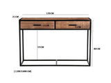 Konsole Industriedesign, Wandtisch Metall-Gestell, Konsole Industrie, Breite 120  cm