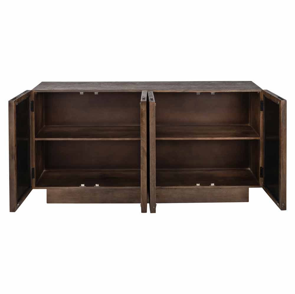 Sideboard braun Spiegelglas, Anrichte braun Spiegel, Breite 162 cm