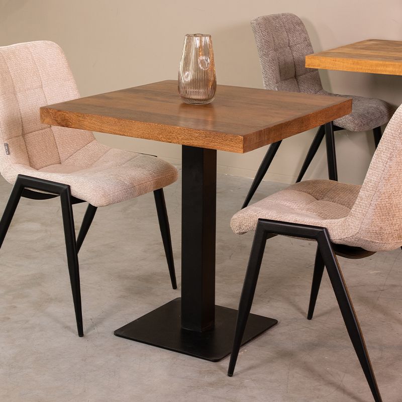 Bistrotisch Holz-Metall, Gastro-Bistrotisch, Maße 70x70 cm
