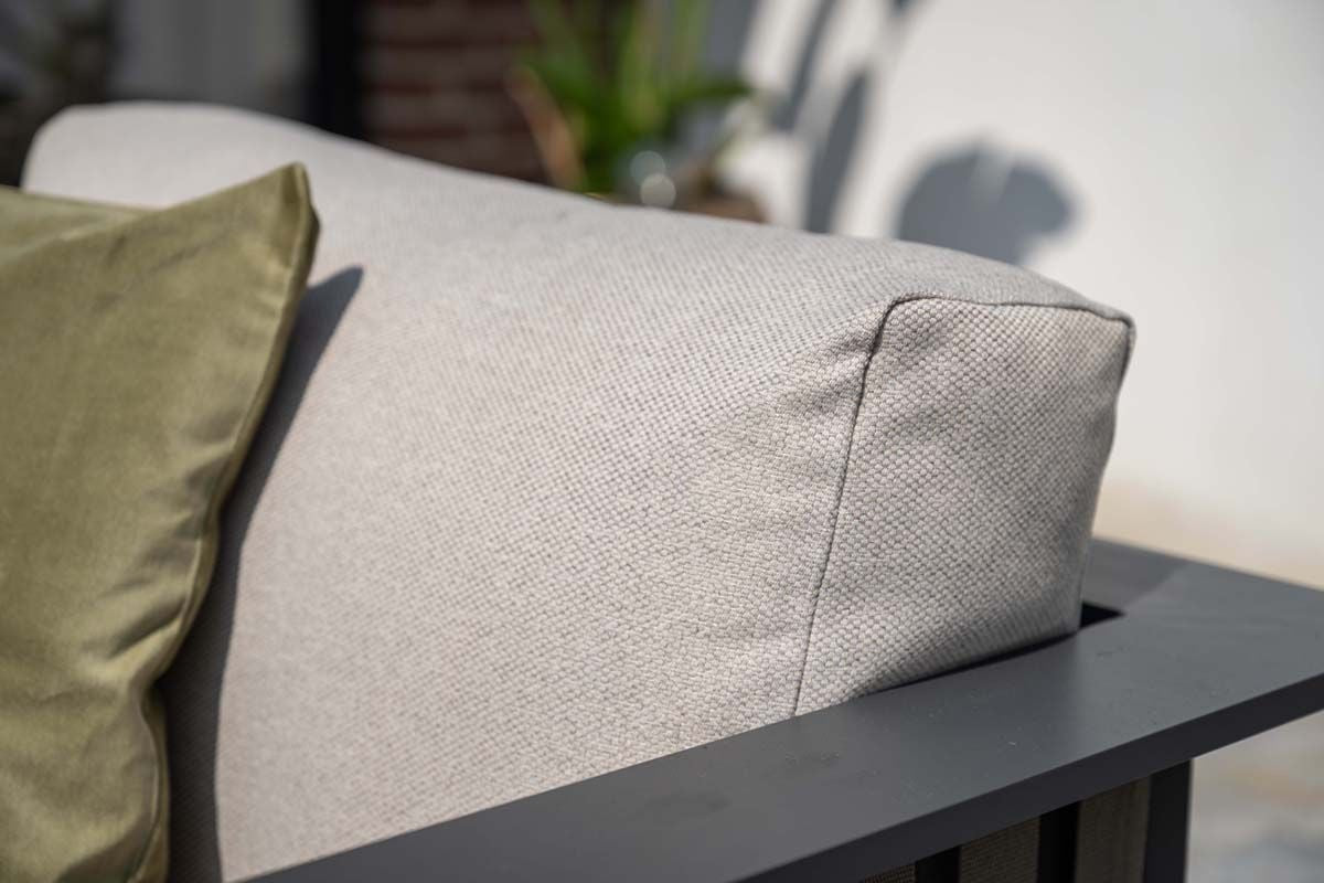 Gartenlounge anthrazit-taupe, Garten-Sitzgruppe Set 3 teilig, Gartensofa mit Gartensessel