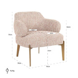Sessel beige-rose-Gold