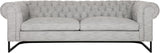 Sofa Chesterfield grau, Chesterfield Sofa hellgrau, Breite 238 cm