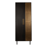 Schrank Gold-schwarz, Metallschrank Gold, Breite 70 cm
