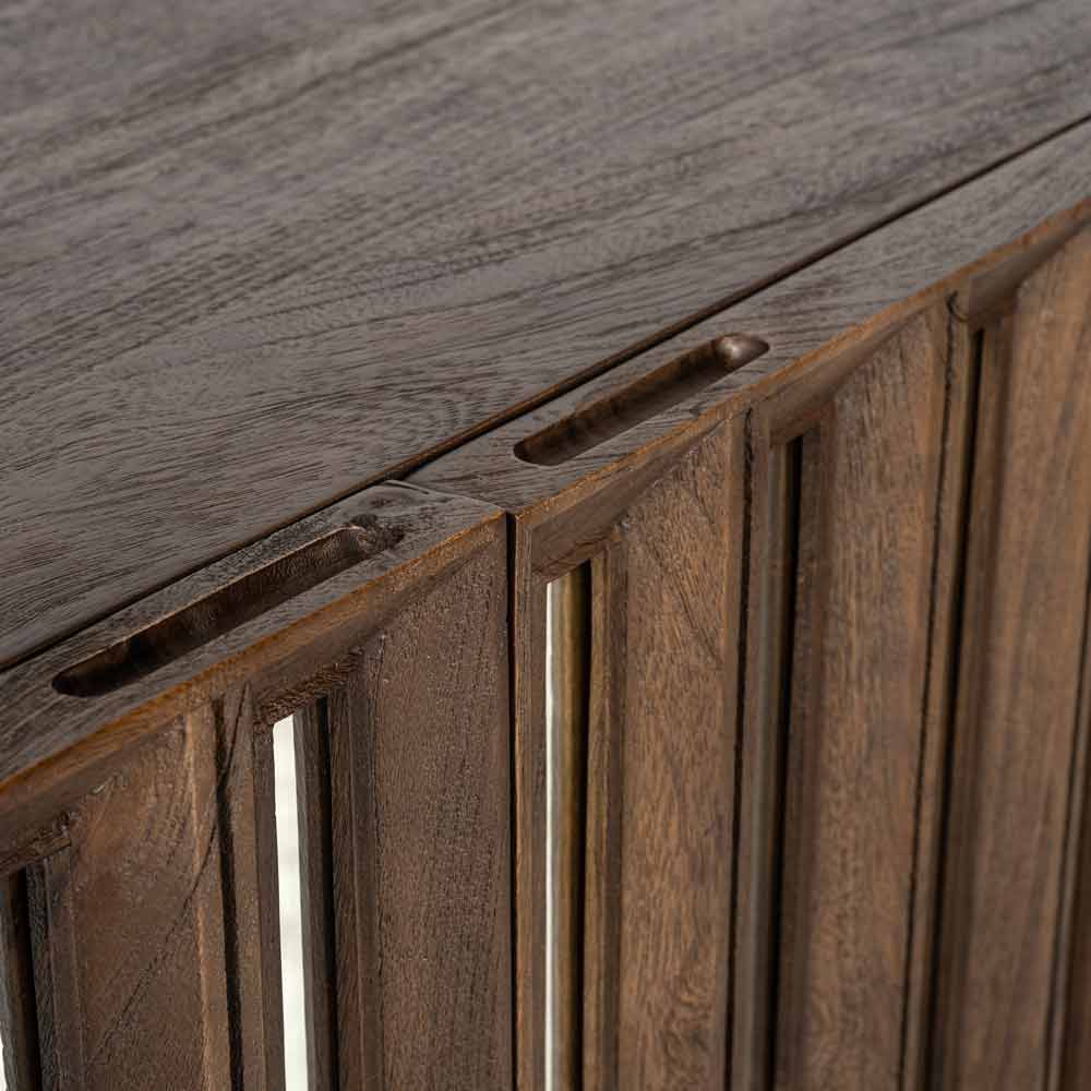 Sideboard braun Spiegelglas, Anrichte braun Spiegel, Breite 162 cm