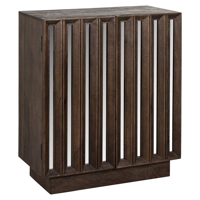 Sideboard braun Spiegelglas, Anrichte braun Spiegel, Breite 80 cm