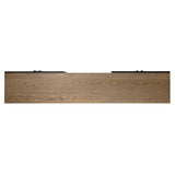 Fernsehschrank Eiche furniert, TV Schrank schwarz Naturholz, Breite 220 cm