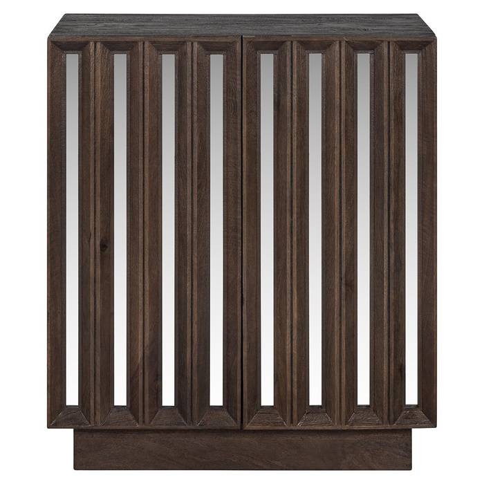 Sideboard braun Spiegelglas, Anrichte braun Spiegel, Breite 80 cm