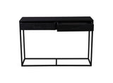 Konsole schwarz Industriedesign, Wandtisch Metall-Gestell, Breite 120 cm