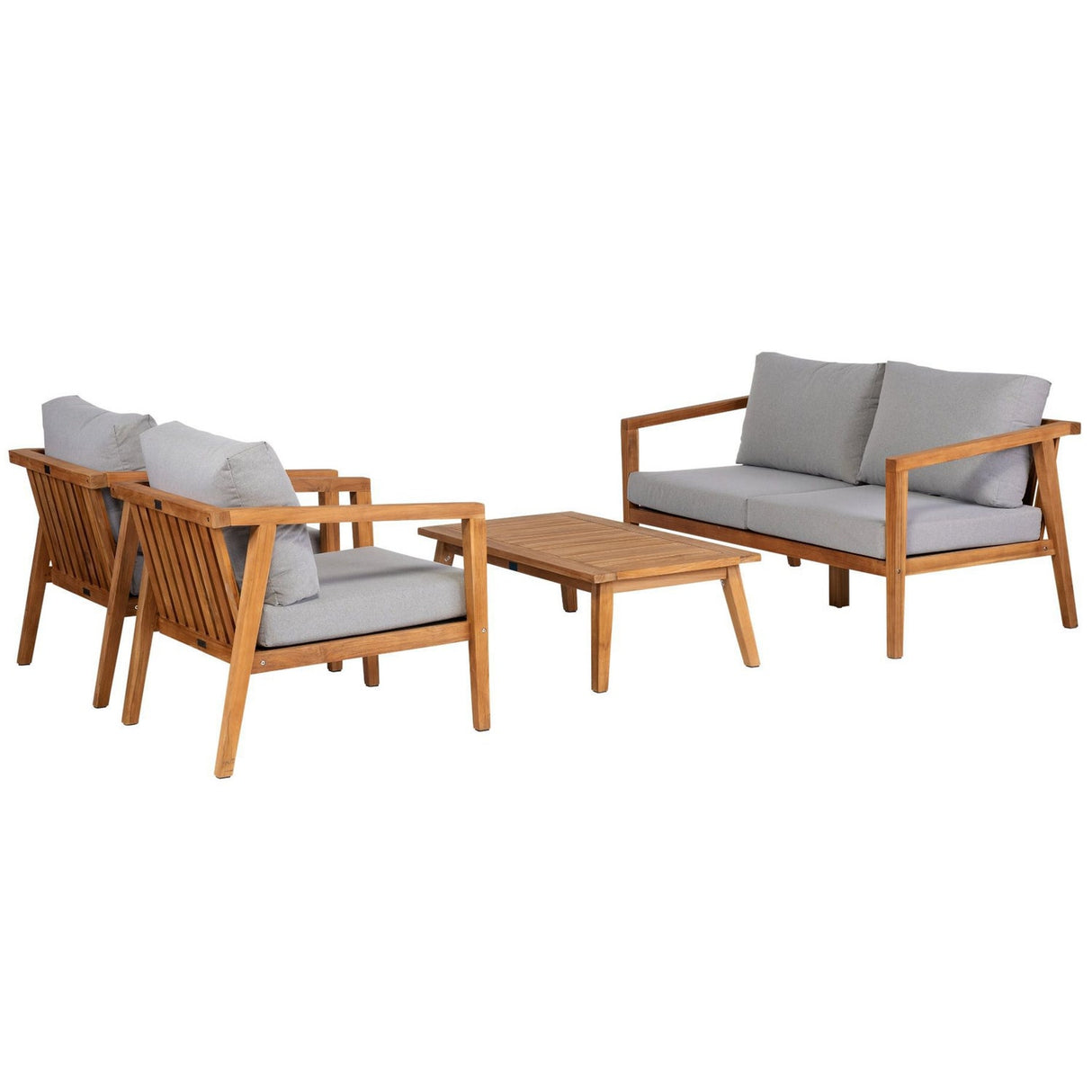 Garten Sitzgruppe Teakholz 4er Set